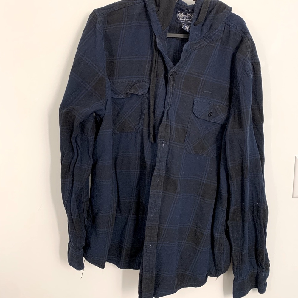 American Rag flannel hoodie (OG $ ~ 40) size XXL